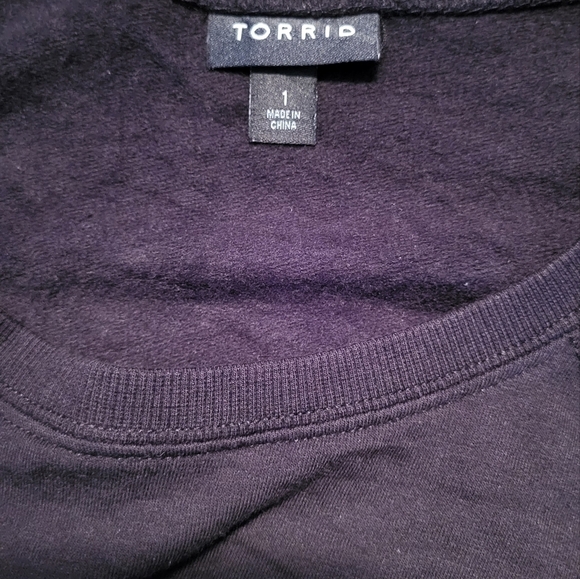 Torrid Gold Sequin & Black Party Sweatshirt Size 16 - Picture 10 of 11